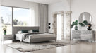 Aria - Italian Modern Grey Fabric EK Bed