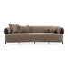 Arnaud - Modern Tan Fabric + Brown Oak Sofa