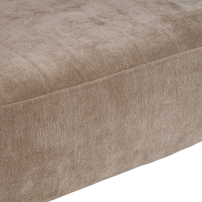 Arnaud tan fabric brown oak accent chair - dimensions