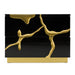 Aspen - Modern Wide Black and Gold Nightstand
