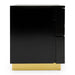 Aspen - Modern Wide Black and Gold Nightstand