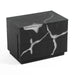 Aspen - Modern Matte Brown Ash & Silver Nightstand