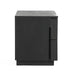 Aspen - Modern Matte Brown Ash & Silver Nightstand