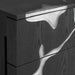 Aspen - Modern Matte Brown Ash & Silver Nightstand