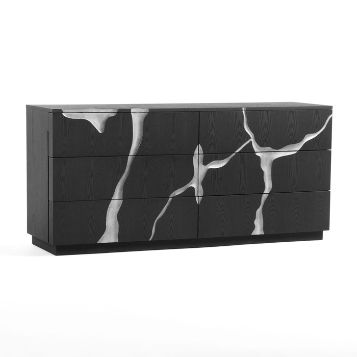 Penrose + Aspen - Modern Beige + Brown Ash 4-Piece Bedroom Set