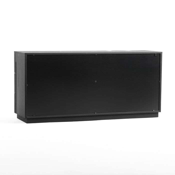 Aspen - Modern Matte Brown Ash & Silver Dresser