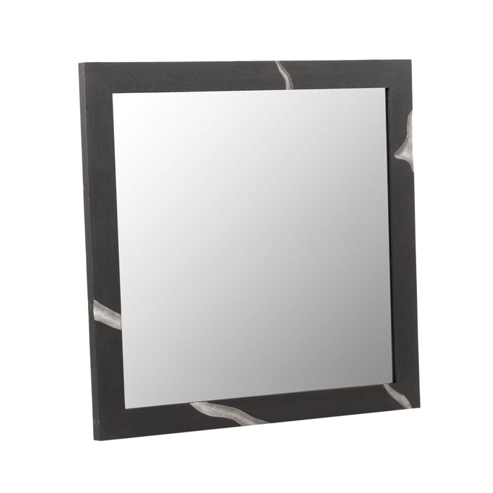 Aspen - Modern Matte Brown Ash & Silver Mirror