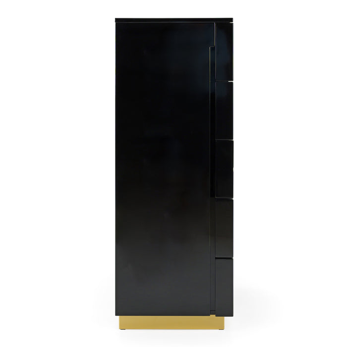 Aspen - Modern Black & Gold Wide Chest