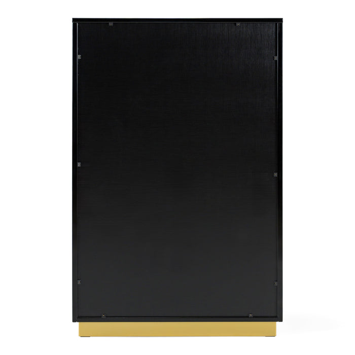 Aspen - Modern Black & Gold Wide Chest