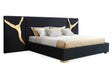 Aspen - Modern Black + Gold 4-Piece Bedroom Set