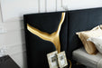 Aspen - Modern Black + Gold 4-Piece Bedroom Set