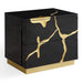 Aspen - Modern Black + Gold 4-Piece Bedroom Set