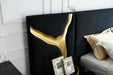 Aspen - Modern Black + Gold Bed + Nightstands