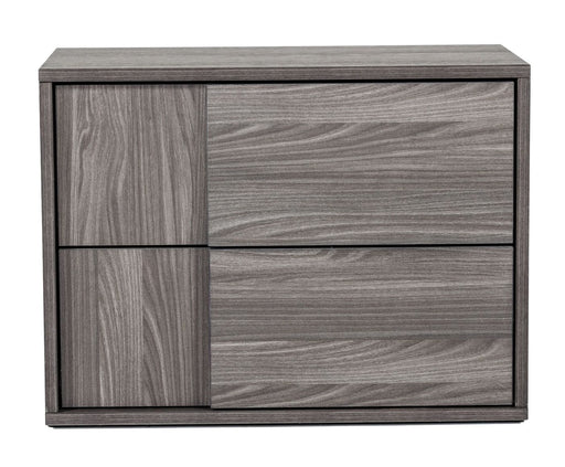 Asus - Italian Modern Elm Grey Nightstand