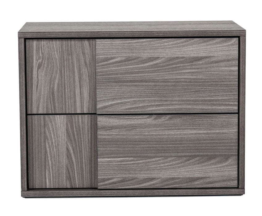 Asus - Italian Modern Elm Grey Nightstand