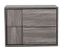 Asus - Italian Modern Elm Grey Nightstand