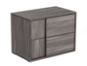 Asus - Italian Modern Elm Grey Nightstand