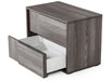 Asus - Italian Modern Elm Grey Nightstand