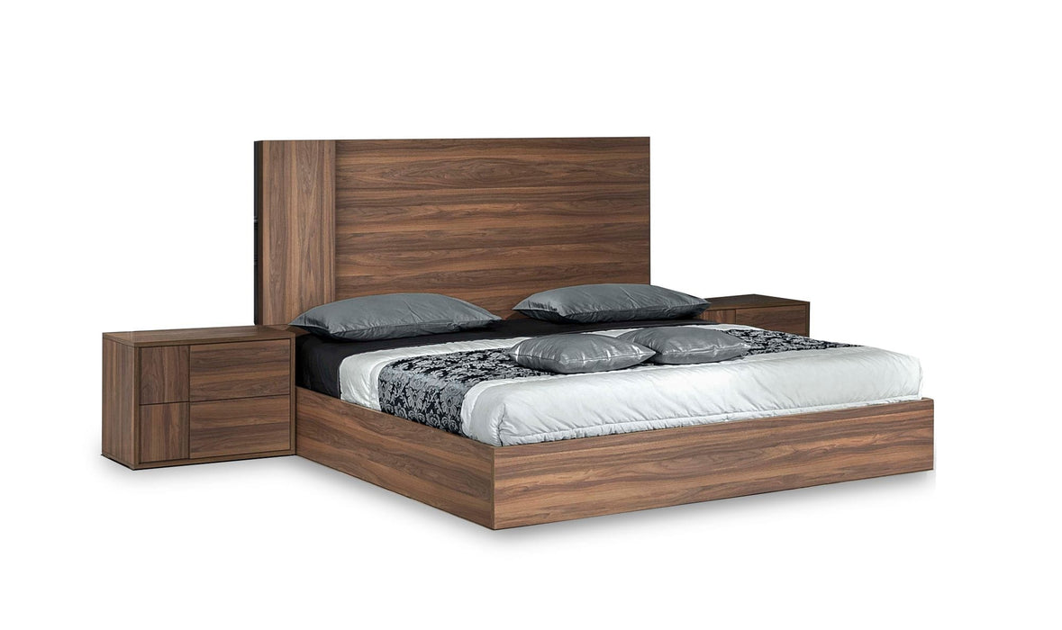 Asus - Italian Modern Walnut Bed