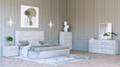 Eastern King Asus - Modern Italian White 4-Piece Bedroom Set