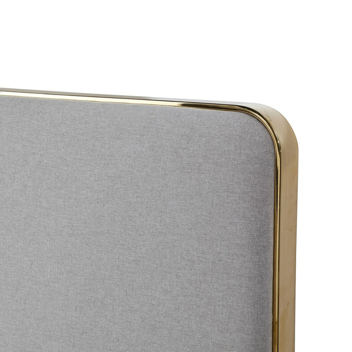 Athena - Modern Light Grey Linen + Gold Bed