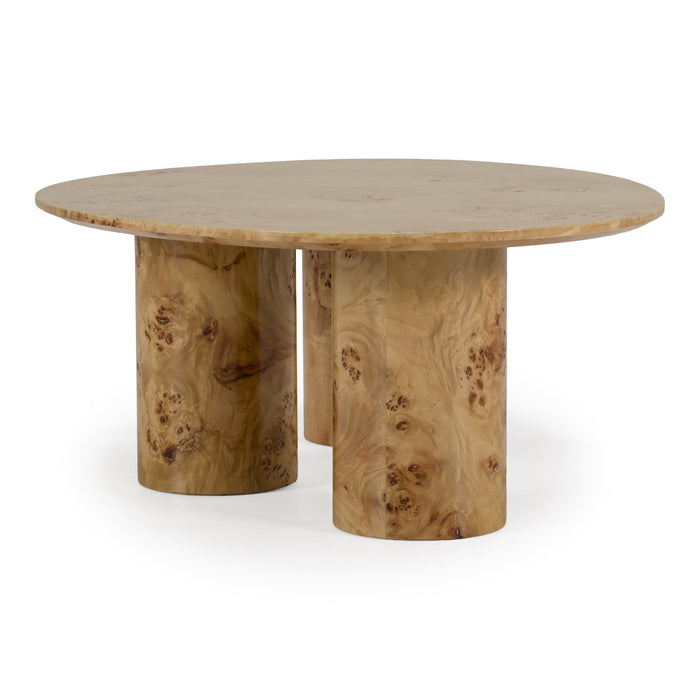 Avril burl freeform coffee table