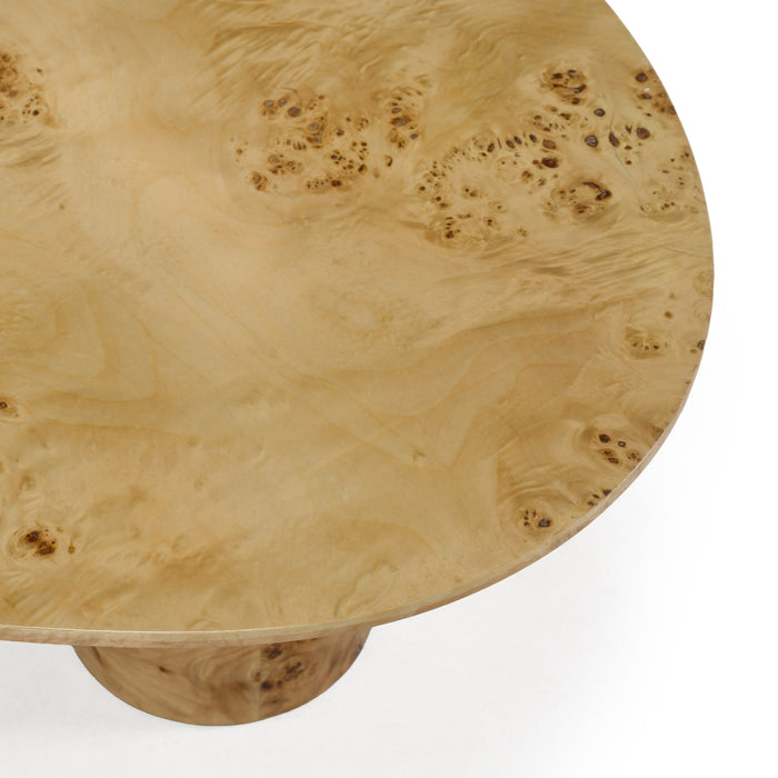 Avril burl freeform coffee table