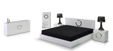 Ovidius - Modern White Crocodile Lacquer Bed