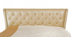 Monica Modern Champagne Leather Bed