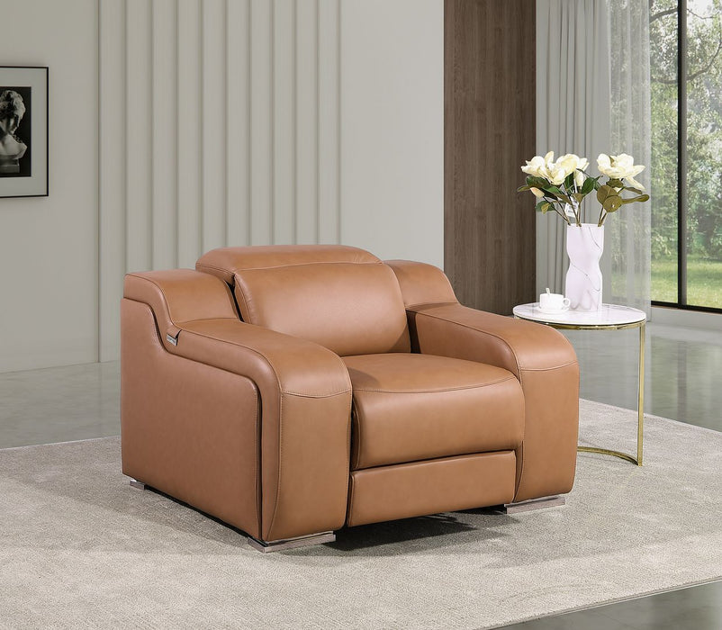 DivanItalia 1116 Power Reclining Chair Cognac