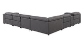 Global United 1208 Dark Grey 7PC Sectional