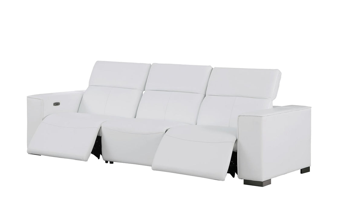 Global United 1208 3-Piece Reclining Set White