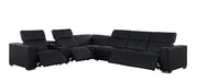 Global United 1208 Black 7PC Sectional