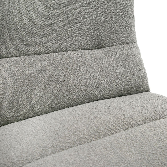 Basil - Modern Grey Fabric Large Sofa With 3 Electric Recliners
