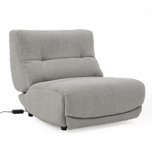 Basil - Modern Grey Fabric Large Electric Recliner Chair