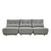 Basil - Modern Grey Fabric Small Sofa With 3 Electric Recliners