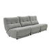 Basil - Modern Grey Fabric Small Sofa With 3 Electric Recliners