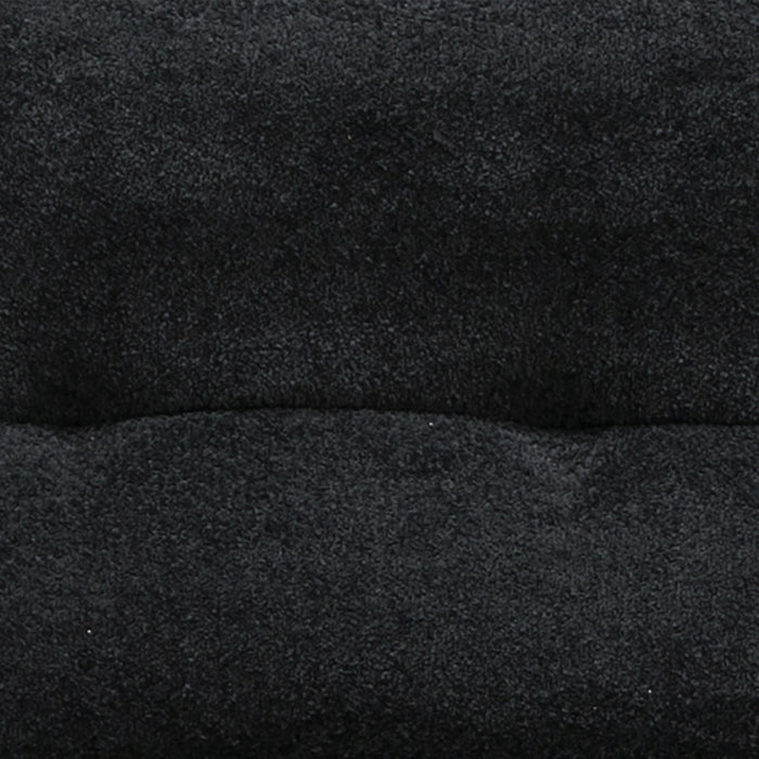 Basil - Modern Black Fabric Small Sofa With 3 Electric Recliners
