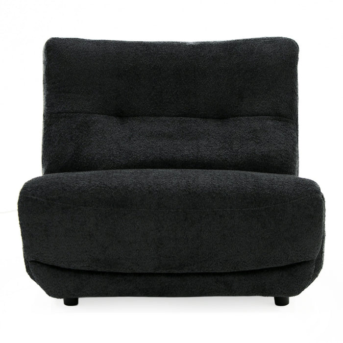 Basil - Modern Black Fabric Small Electric Recliner Chair