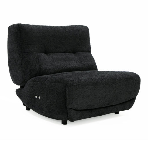 Basil - Modern Black Fabric Small Electric Recliner Chair