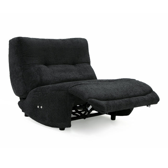 Basil - Modern Black Fabric Small Electric Recliner Chair