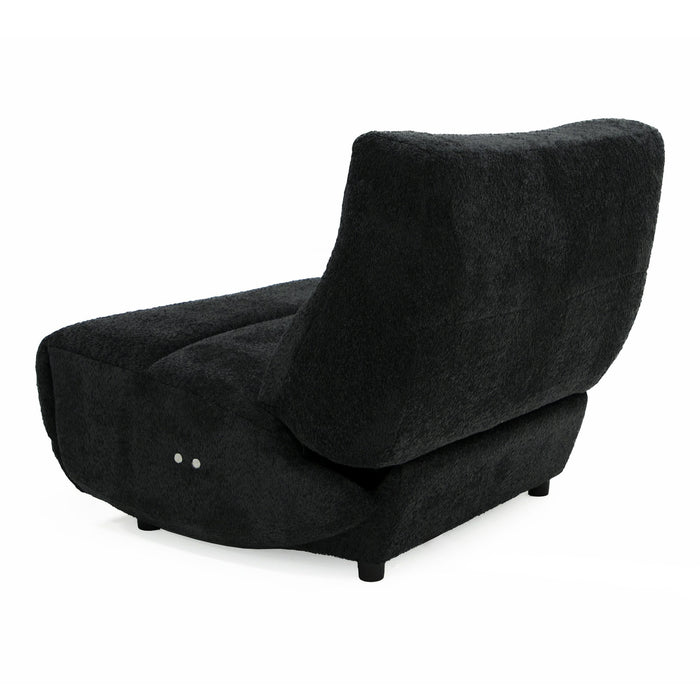 Basil - Modern Black Fabric Small Electric Recliner Chair