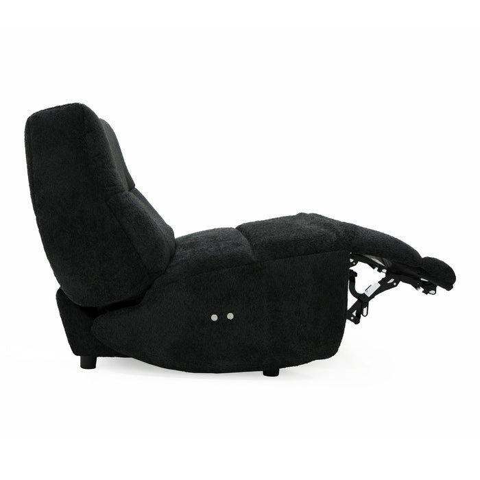 Basil - Modern Black Fabric Small Electric Recliner Chair