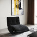 Basil - Modern Black Fabric Small Sofa With 3 Electric Recliners