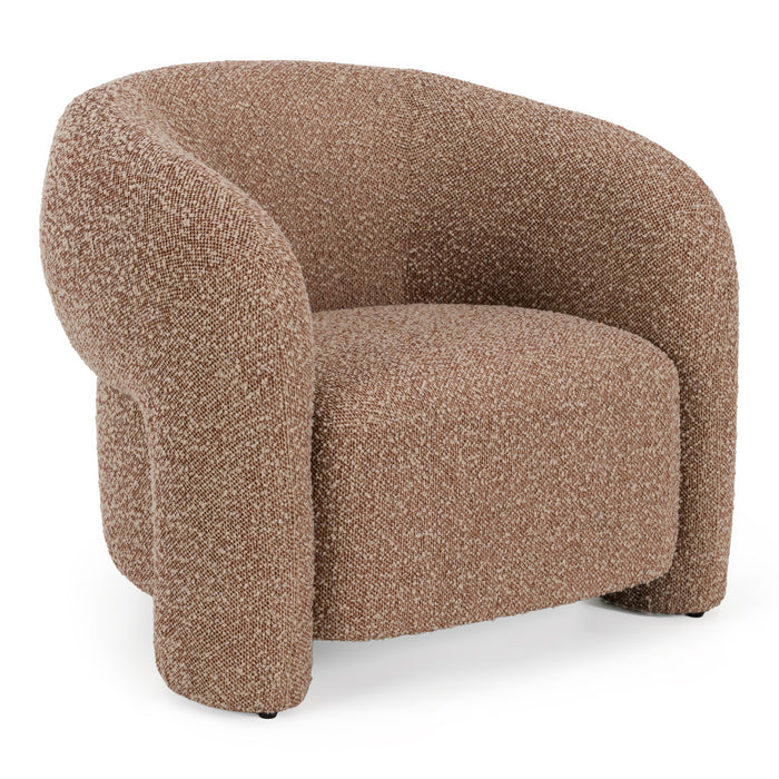 Bates - Modern Brick Fabric Accent Chair + Ottoman