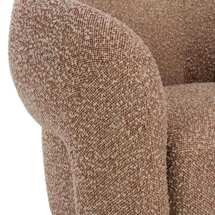 Bates - Modern Brick Fabric Accent Chair + Ottoman