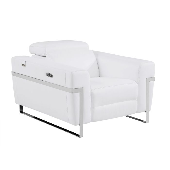 DivanItalia 990 3-Piece Reclining Set (Sofa, Loveseat & Chair) | Italian Leather