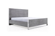 Charlene Modern Grey Elm & Stainless Steel Bedroom Set