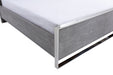 Charlene Modern Grey Elm & Stainless Steel Bed