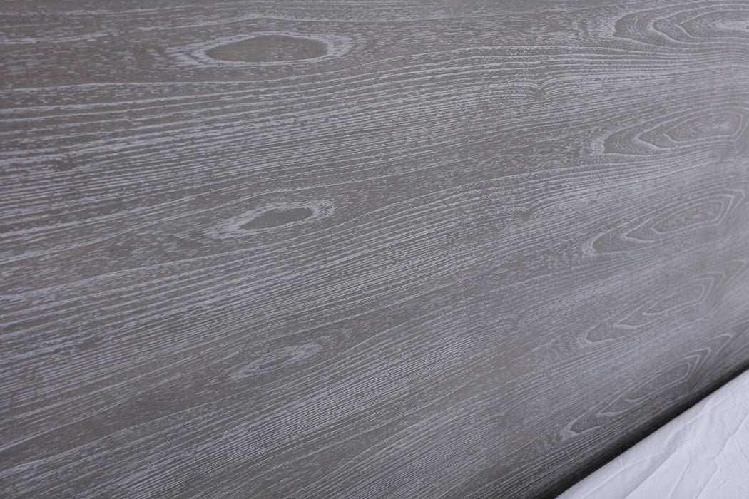 Charlene Modern Grey Elm & Stainless Steel Bedroom Set
